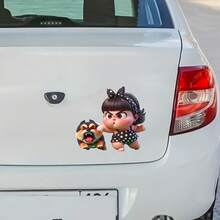 拳击女孩 PVC 贴纸、汽车划痕贴纸、车窗、卡车、笔记本电脑、玻璃墙装饰贴纸