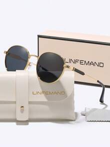 LINFEMAND Retro Classic Round Metal Frame Decorative Fashionable Fashion Glasses For Men And Women, Suitable For Driving, Travel, Beach Party, Holidays, Gifts - Multicolor - View 13