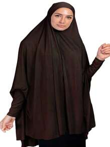 1 Stück einfacher, legerer Polyester Hidschab, für alle Jahreszeiten