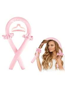 4pcs/3pcs/2pcs Set Women Satin Heatless Curling Headbands, Includes Sleep Curlers, Blow Dryer Curling Headband, Lazy Curling Wand, 2pcs Hair Scrunchies And 1pc Hair Clip, DIY Curling Styling Tools For Soft, Shiny Hair - Multicolor - View 13