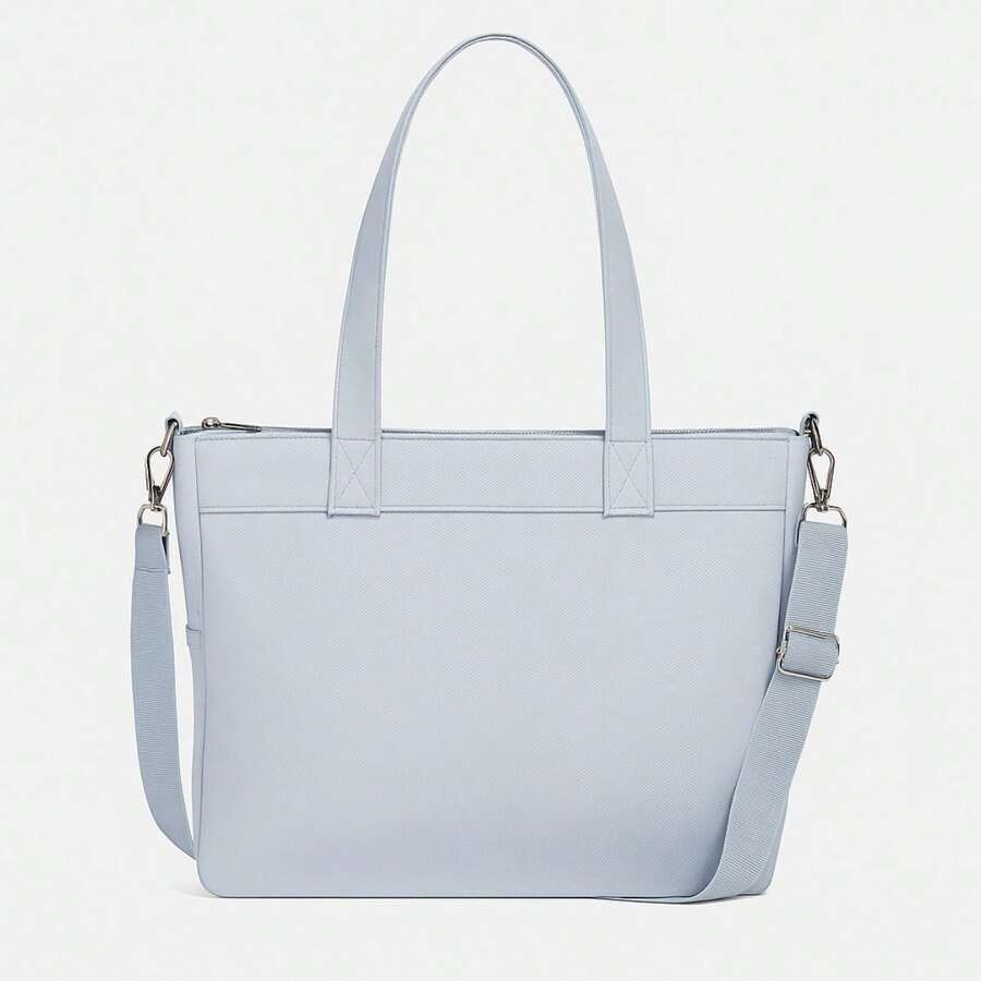 Alwy Women Large Tote Bag Shoulder Strap And Crossbody Bag School College Work Office Travel College Simple Fashion - Màu xanh nhạt - Xem 1