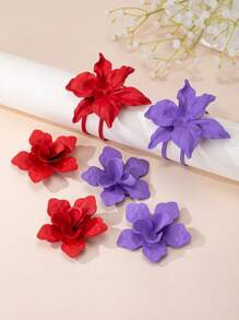 2 Peças Conjunto de Pulseira e Brincos Florais Grandes, Vintage e Únicos, Adequado para Uso Diário de Mulheres