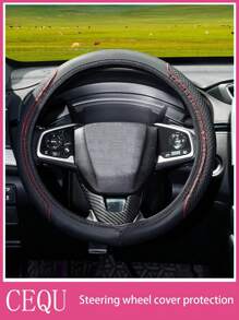 Accesorios para el interior del automóvil, cubierta de volante con relieve tridimensional, cómoda y suave, sin anillo interior, adecuada para volantes de 14.5 a 15 pulgadas