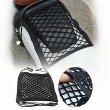 AD 1pc Black Automotive Storage Net Bag, Motorcycle Luggage Net Hanging Hook Pouch, Motorcycle Fuel Tank Luggage Net, Automotive Storage Net Bag - Black - View 2