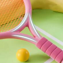 1 套儿童羽毛球拍和羽毛球运动玩具套装，适合 3 岁以上儿童室内外互动游戏，益智运动玩具礼物