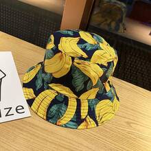 Reversible Bucket Hat For Women, Cute Beach Fisherman Style - Banana - View 9