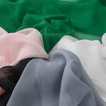 1pc 30D Chiffon Fabric, For Clothing, Long Dress, Headscarf, Scarf, Background Decor, Polyester Woven Sheer Curtain Lining, Ribbon Material - Multicolor - View 11