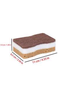 1pc/3pcs/5pcs/10pcs/Set Wavy Double-Sided Cleaning Sponge, Powerful Scrubbing Sponge For Dish Washing And Kitchen Cleaning