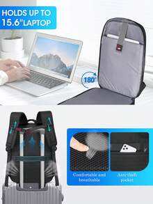 NEWHEY 15.6 Inch Waterproof Professional DSLR/SLR Mirrorless Camera Backpack With Rain Cover, Tripod Attachment, Small Pouch Camera Bag Case For Photographers - Multicolor - View 8