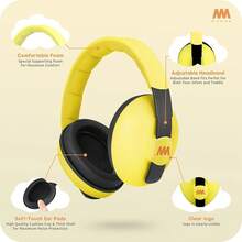Auriculares canceladores de ruido Mumba para bebés y niños pequeños - Edades 3-24+ meses - Amarillo - Ver 6