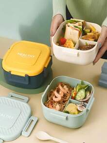 Practical Children's Lunch Box Kit With Cup And Thermal Bag For Transport To School And Work - Rosa Pálido - Ver 2