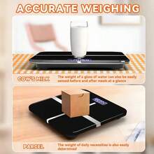 High-Precision Weight Scale,Electronic Scale,Digital Bathroom Scale,Electronic Scale With LCD Display - Accurate Up To 396 Lbs/180kg, Tempered Glass,Temperature Display,Large Platform - Ideal For Bathroom,Home,Gym,Office Decor & Gifts,Elegant Design Scale - 粉色 - 查看 6