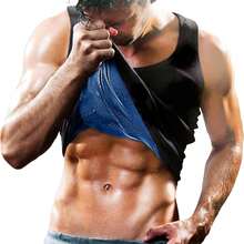 Sauna Vest Men Waist Trainer,Sleeveless Sauna Suit Men Weight Loss,Sauna Shirt Men Compression Top