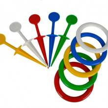 彩虹抛圈套装，亲子互动玩具，户外沙滩运动游戏，提高协调能力，适合男孩和女孩，户外乐趣，生日礼物，复古玩具