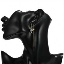 1 par de pendientes colgantes con diseño elegante de colibrí, incrustados con circonita cúbica brillante, un regalo delicado y encantador para mujeres