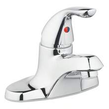 Grifo de baño de 4" centrado de un solo mango con ensamblaje de válvula emergente en cromo - Multicolor - Ver 4
