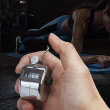 1pc Handheld Multi-Function Click Counter - Portable Tracker For Craft Stitch, Retail Traffic & Event Crowd Control ( Design, Keychain-Size & Easy-Reset Tool) - Silver - View 4