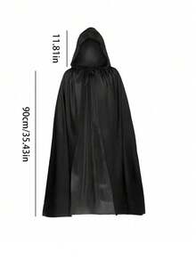 1件男女通用连帽斗篷，万圣节圣诞节派对服装披风，成人角色扮演服装，适合万圣节和圣诞节派对 - 彩色 - 查看 10