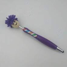 2-In-1 Plush Smiling Face Rainbow Tie Ballpoint Pen, Multi-Color Touch Screen Pen, Suitable For Creative Gifts In Offices And Schools, School Supplies,Back To School