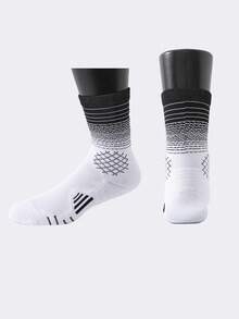 1 Pair Outdoor Sports & Running Basketball Socks, Fall - Multicolor - View 7