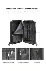 Samsonite Vali cứng I7209001 Đơn giản nhạy sáng Kết cấu mờ Phong cách và thanh lịch Nhẹ và mềm Chống va đập và trầy xước Bánh xe phổ thông im lặng Màu đen - màu đen - Xem 6