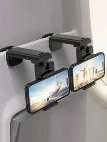 Airplane Phone Holder - 360° Rotating Durable ABS Travel Holder, Car And Desktop Holder For Hands-Free Viewing, Ideal Christmas Gift For Flight Lovers And Travel Accessories, Travel Lazy Phone Holder Desktop Rotating Live Broadcasting Drama Phone Multi-Function Support Stand, Airplane Travel Accessories, In-Flight Entertainment, Sturdy Design - Multicolor - View 1