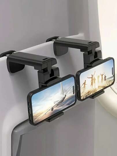 Airplane Phone Holder - 360° Rotating Durable ABS Travel Holder, Car And Desktop Holder For Hands-Free Viewing, Ideal Christmas Gift For Flight Lovers And Travel Accessories, Travel Lazy Phone Holder Desktop Rotating Live Broadcasting Drama Phone Multi-Function Support Stand, Airplane Travel Accessories, In-Flight Entertainment, Sturdy Design