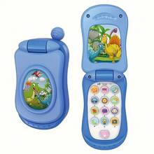 Teléfono móvil de juguete interactivo con dibujos animados y música - Juguete educativo colorido con luces y sonidos - 3 opciones de color, material de PP, regalo de aprendizaje temprano divertido, estimula la creatividad, juguete educativo | Teléfono móvil con música | Aprendizaje interactivo, juguete musical - Multicolor - Ver 8