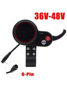 GLDYTIMES 6 Pin Scooter Dashboard Electric Display Panel Kit Fit For KUGOO M4, Thumb Throttle With Display, 48V TF-100 Electric Scooter Screen, With A Waterproof Silicone Cover