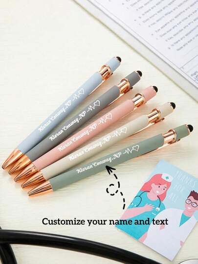 1/5/15/30/50/80 Pcs Customized Ballpoint Pen, Customize Your Desired Name, Text And Inspirational Quotes, Gifts For Men, Women, Father's Day, School, Church, Hospital Nurses, Doctors, School Supplies,Back To School,Multi-Functional,Ornamental,Reusable,Modern,Colorful,Cute,Vintage,Cartoon,Kawaii,Custom,Personalized,Unique,Customized,Workers,Clients,Students,For Business/Work/Office,For School,Office & School Supplies,Xmas Decoration,Office Décor