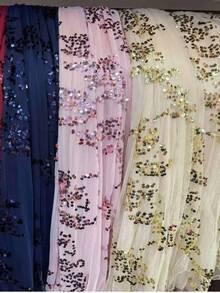 New Elegant Party Tulle Skirt With Rhinestones - Rosa Pálido - Ver 3