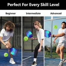 Juego de 48 pelotas de pickleball para exteriores de la marca Navona, que cumplen perfectamente con los requisitos oficiales de la USAPA, con 40 orificios, balanceadas, de alto rebote y vuelo preciso, duraderas para usar en exteriores - Verde - Ver 6