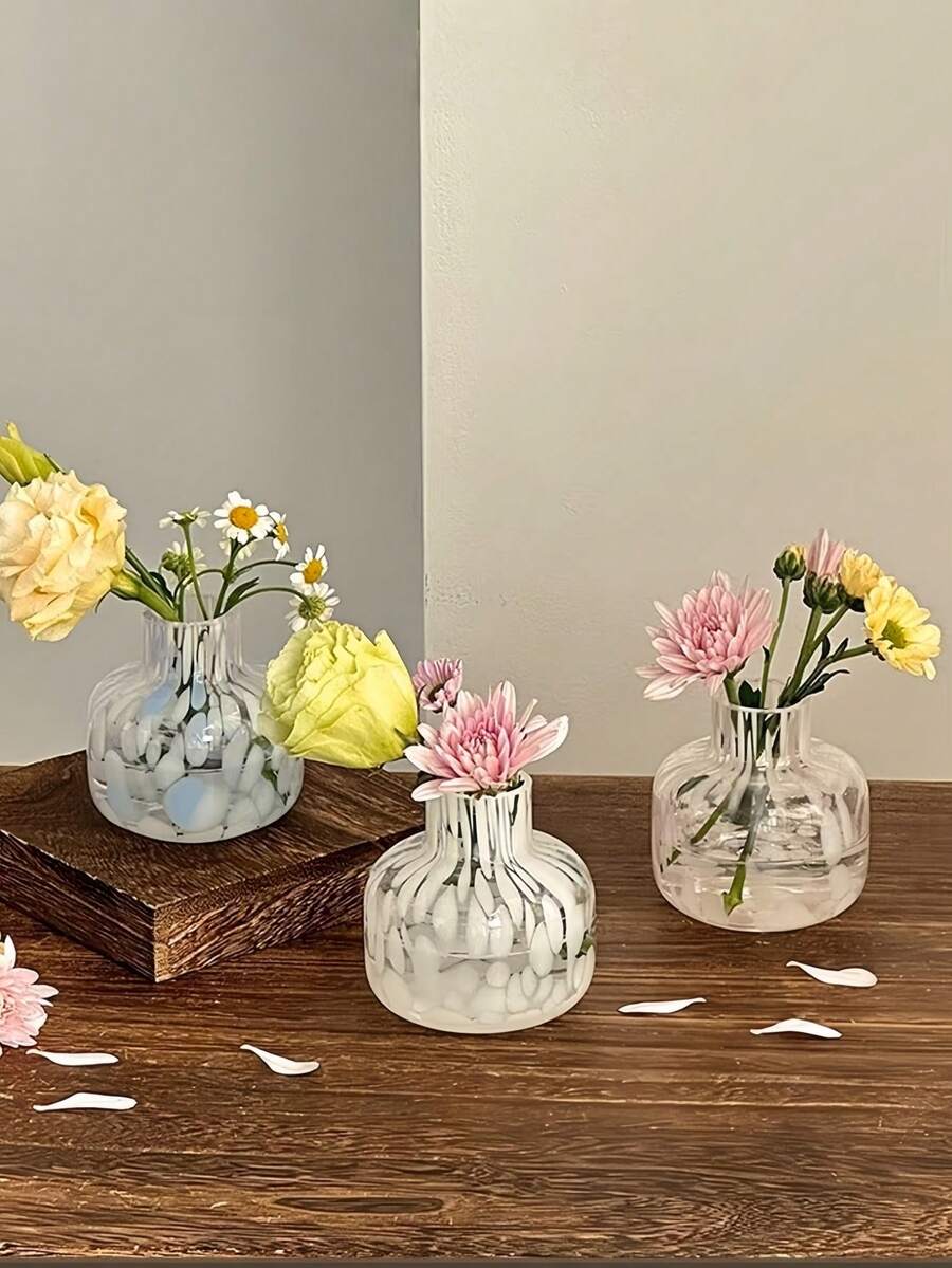 1 Stück Mini Tintenglas Vase, süße Dekovase für Tischblumen, geeignet für Hydrokultur Blumenarrangements, Restaurant, Wohnzimmer, Schlafzimmer, Balkon Heimdekoration - Verschiedenfarbig - Übersicht 1