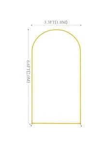 Metal Arch Backdrop Stand, 7.2FT, 6.6FT,6FT Back Drop Arch, Metal Balloon Arch Frame,Easy To Assemble, Gold Arch Stand For Parties, Birthday, Baby Shower(No Cover)