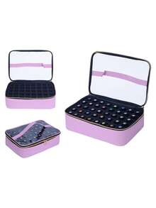 30/40 Bottle Nail Polish Organizer, Multicolor Portable Hand-Held Cosmetic Bag, Can Hold Up To 30/40 Bottles (15ml), Nail Drill, Travel Organizer With Removable Dividers. ,Jewellery Box,Pouch,Makeup Brush Holder,Brush Holder,Perfume Organiser,Pouch Bag,Gifts For Women,Christmas Gifts,Gift Ideas For Women,Room Decor - Multicolor - View 11