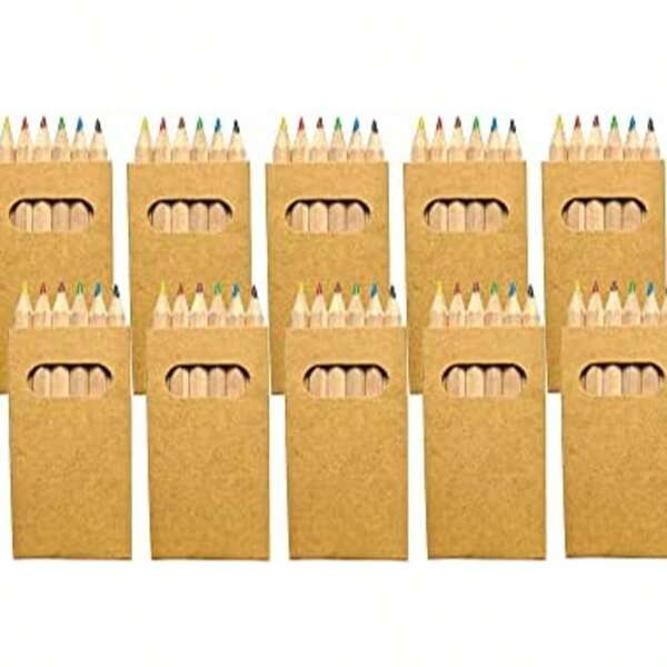 3 Stücke Set Schachteln, 6 Buntstifte pro Box, Geschenk für Kinder gegen Langeweile, Geburtstagsgeschenke, Partyzubehör, Buntstift Set