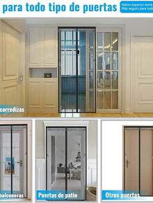 Cortina Mosquitero Magnético De Puerta Anti-mosquito Mosca - Marrón - Ver 5