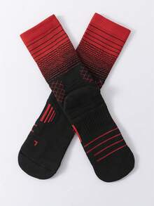 1 Pair Outdoor Sports & Running Basketball Socks, Fall - Multicolor - View 16