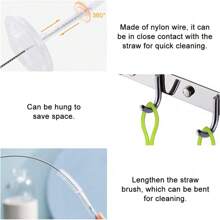 JUMRHFAN 3 Stücke Flaschenbürste, Bequemer Griff Flaschenreiniger mit Strohhalmreiniger, Verstellbarer Griff Schwamm Flaschenreinigungsbürste für Wasser Baby Bierflasche Becher (3 Farben)