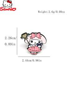 Sanrio 4 peças, broche de gaivota mágico de Halloween, distintivo japonês HelloKitty, broche de desenho animado fofo, acessórios de decoração, mochila de broche de esmalte fofo para escola