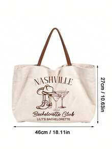 Personalized Cowgirl Bachelorette Tote Bag – Custom Name Bridesmaid Gift Bag Themed Party Favor, Custom Name Wedding Tote, Rustic Wedding Favor, Country Style Tote Bag, Girls Trip Gift Bag, Western Bridesmaid Bag, Custom Bachelorette Party Tote, Rustic Country Wedding Tote For Bride Tribe, Girls Trip, And Weekend Getaway - Multicolor - View 5
