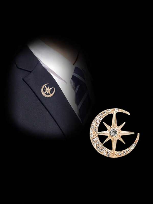 2pcs Men's Elegant Brooch, Fashionable And Personalized Suit Collar Decoration, Suitable For Important Occasions