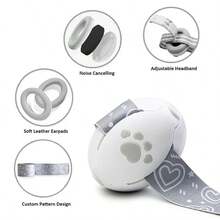 1 件装二合一婴儿耳朵保护耳机，婴儿必备防噪音耳机，适合 36 个月以下婴儿和幼儿的婴儿耳罩，6 个月大婴儿必备品