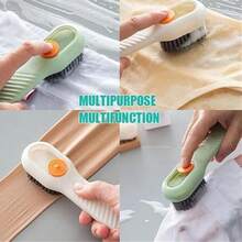 2 In 1 Multifunction Cleaning Brush, New Injectable Multifunction Cleaning Brush, Cleaning Brush With Soap Dispenser, Liquid Adding Soft Fur Cleaning Brush For Washing Clothes Shoes