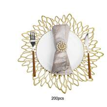 1/4/6/8pcs Oval Foil Coasters - Heat Insulation, Non-Slip, All Season Use, Easy To Clean, Suitable For Hotel, Restaurant, Western Dining Decor, Thermal Insulation Mat, Multipurpose Coaster, Enhance Dining Table Aesthetics, Practical & Fashionable! - PP Round Placemat - View 14