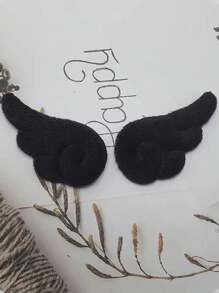 12pcs Black Wings Design Hair Clips, Suitable For Everyday Wear ,Hair Accessory, Claw Clips, Hair Slide, Hair Claws