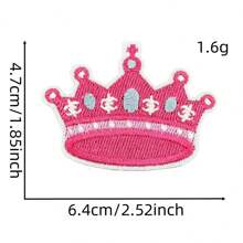 Accesorio de ropa en forma de parche de tela creativo, al por mayor, con diseño de joyería personalizada de princesa rosa inglesa de dibujos animados linda