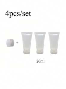 1/2/3/4/6件/套塑料牙膏管和洗面奶适配器及分配瓶，便捷牙膏和洗面奶补充装，化妆品软管瓶，洗面奶胶体软管，牙膏分配工具套装，家居饰品，旅行装 - 彩色 - 查看 8