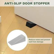 1 Windproof Door Stopper, Anti-Collision Door Wedge, Doorstop, Creative Silicone Home Safety Door Wedge, Suitable For Door Gaps Up To 28 Mm/1.10 Inches. The Rubber Doorstop Is Wedge-Shaped And Non-Slip, And The Window Stopper And Door Can Be Stacked. - Random Color - View 2