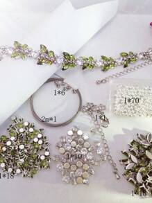 124 peças Kit de Suprimentos DIY para Pulseira Decorada com Zircônia em Formato de Borboleta, Conjunto de Presente de Alta Qualidade para Mulheres, Amigas/Irmãs